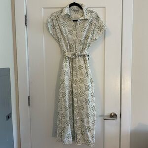 Zara Embroidery Midi Dress — Small